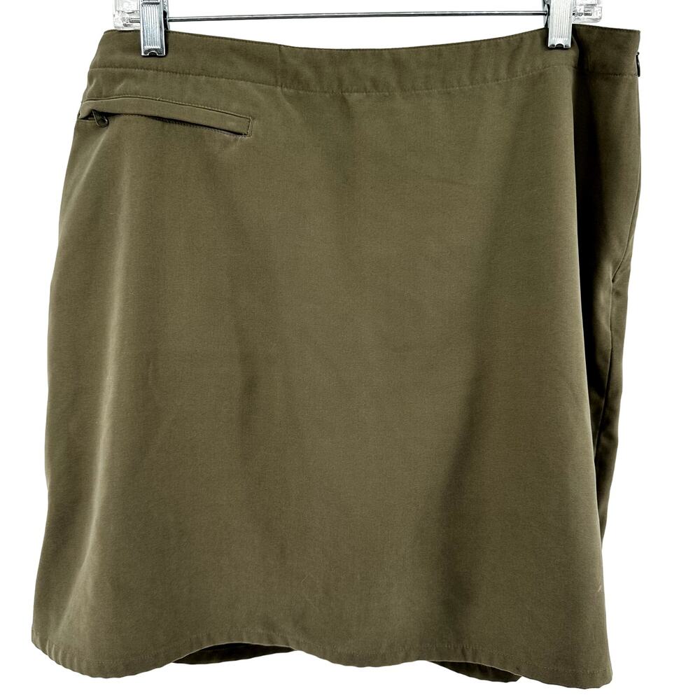 Patagonia Inter Continental Hideaway Skort Side Zip Outdoor Camp Khaki 14